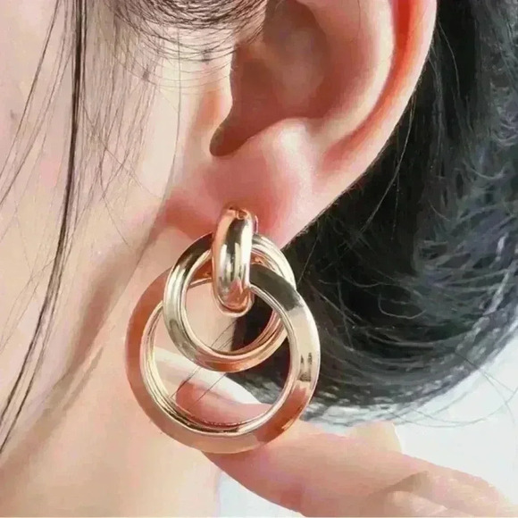 Minimalist Elegant Style Alloy Plated Earrings - Picture 5 of 5